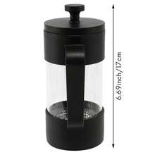 Seecin Black Color Heat Resistant High Borosilicate Glass French Press Pot Coffee Tools French Press French Press Coffee & Tea Maker, Thickened Borosilicate Glass Coffee Press Rust-Free And Dishwasher ,Black - Black - View 6