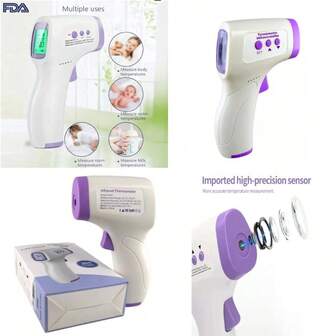 Hemir Termómetro Infrarrojo Digital sin Contacto con Superficie u Objetos Medidor de Temperatura Lecturas al Instante Identificador a Color