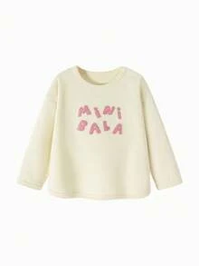 mini bala 女童弹力运动衫 柔软耐穿舒适圆领长袖秋季上衣