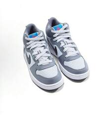 Nike Classic Versatile Comfortable Women's Mid-Top Casual Sneakers, New Court Borough Low Model, Durable Rubber Outsole, Outdoor Sports Skateboarding Shoes, Fashionable Grey Color Scheme, Casual Flat Shoes, Treasure Shoes 839977-009 - Off-white - View 3