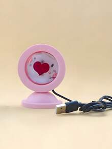 1PC Small Atmosphere USB Wall Charger, Pink Heart & Red Heart & 16-Color Sunset LED Bedroom Decor Projection Lamp,Sunset Dusk Light, USB Port Room Decoration Holiday Gifts