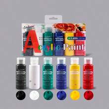 6 Bottles Of Acrylic Paint, 60ml Each, In Macaron Pearlescent Fluorescent Standard Colors. Waterproof, UV-Resistant, And Highly Opaque. Ideal For Art Students' Hand-Painted Wall Graffiti And Textured Painting Projects. Perfect As Holiday Gifts Or Graduation Presents. - 60ml - Xem 8
