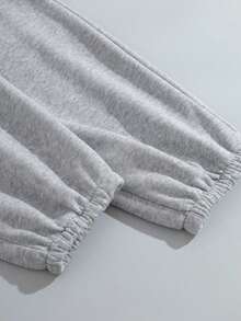 Custom Women's Sports Pants - Custom Fleece Thick Pants, Add Your Text, Choose Your Favorite Font And Color, Customize Special Sports Pants, Sports Pants Customization, Custom Autumn And Winter Fleece Sports Pants, With Pockets And Drawstrings, Design Personalized Pants As A Gift For Girlfriends, Family, Anniversaries, Holidays, Etc. Custom Gifts, Custom Pants, Custom Text Pants, Women's Pants - Light Grey - View 3