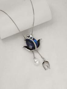 1 pieza Cadena de punto versátil, elegante y casual de estilo vintage romántico francés, adecuada para otoño/invierno - Ver 1