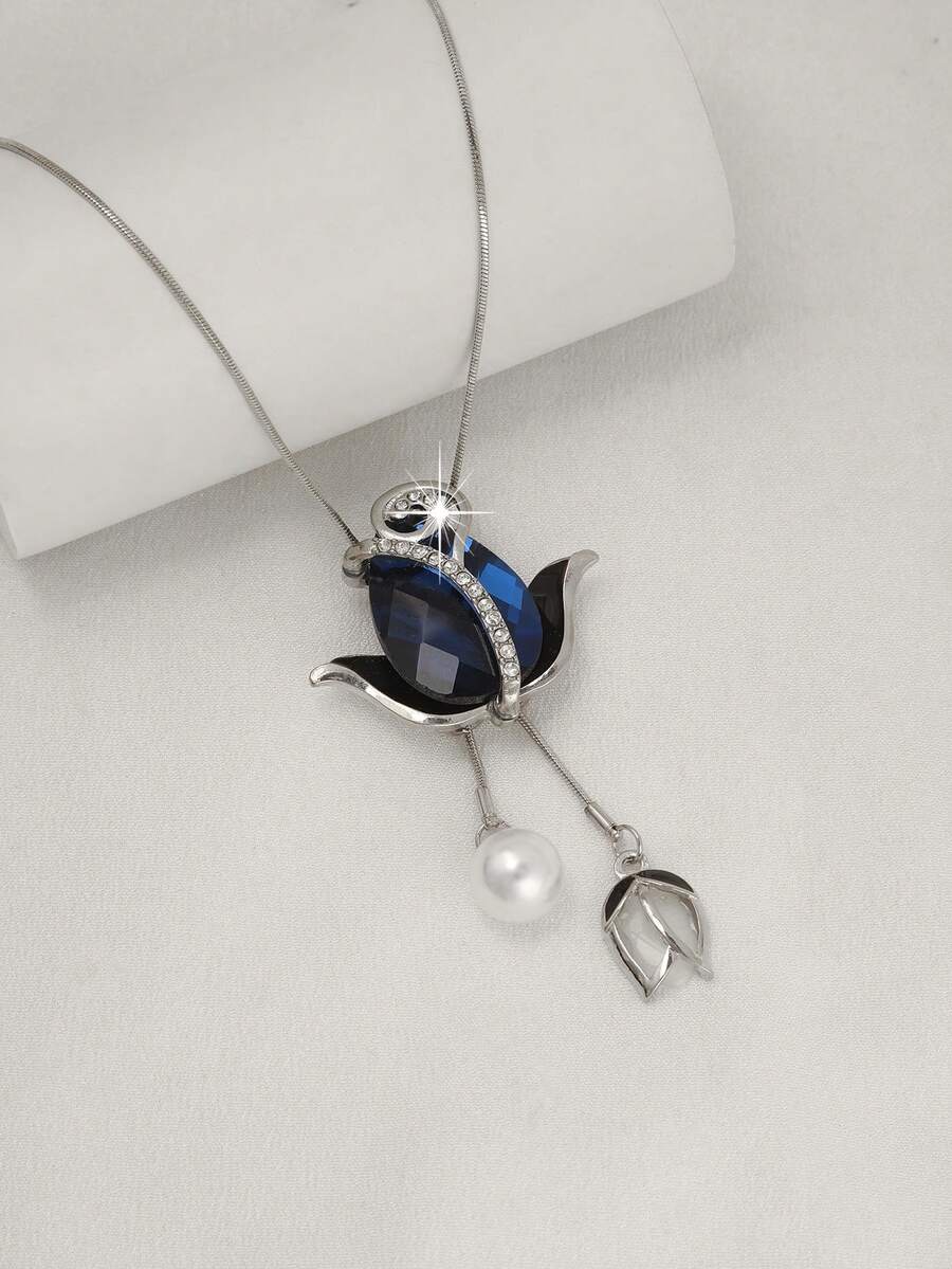 1 pieza Cadena de punto versátil, elegante y casual de estilo vintage romántico francés, adecuada para otoño/invierno - Ver 1