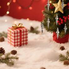 Set de 16 adornos navideños para árbol de Navidad: bolas brillantes con forma de calabaza para decorar casas de campo y fiestas navideñas. - Dorado - Ver 2