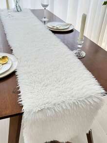 1 chiếc khăn trải bàn giả lông mềm mại màu trắng mùa đông, trang trí nhà cửa, khăn phủ bàn ăn tiệc tùng ngày lễ cho bàn cà phê và bàn trang điểm, trang trí sinh nhật lễ hội màu trắng mềm mại, khăn trải bàn theo chủ đề, trang trí bàn ăn nhà bếp ngày lễ cho tiệc tại nhà, trang trí phòng, trang trí tiệc ngày lễ, sử dụng trong nhà/ngoài trời cho bữa ăn ngày lễ - trắng - Xem 10