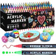 Acrílicos Marcadores - Set de 120 Colores, Resistente al Agua, Rotuladores de Arte para Pintar en Piedra, Vidrio, Madera yás - 120 Colores - Ver 9
