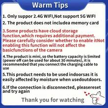 1pc 1080P Mini Wireless Camera, Portable HD Nanny Camera-Supports WIFI, Night Vision, Motion Detection, USB Charging, Remote Mobile Phone Viewing, Simple Installation, Suitable For Home And Office Security Monitoring. - Black - View 12