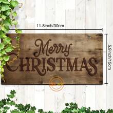 1pc, Vintage Farmhouse Christmas Welcome Sign - Rustic Wooden Hanging Decor With Santa Claus, "Merry Christmas" Text, Perfect For Entryway & Living Room Holiday Decoration, Holiday Door Decor | Vintage Christmas Sign | Carved Look, Christmas Decorations, Christmas Decor, 30*15cm(12*6inch) Christmas Decorations Home Christmas Gifts Christmas Decor