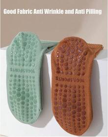 8 pares de Calcetines largos de yoga con agarre para mujer, calcetines de yoga antideslizantes, calcetines de pilates para mujer para Deportes de Interior, Pilates, Yoga, Ballet - 1 - Ver 5