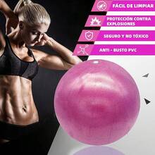 2pcs Pelota Fitness para Yoga y Pilates,Pelota Yoga de 25 y 65cm de Resistencia estática,Anti-pinchazos,para Ejercicios Gimnasia,Pilates,preparación al Parto,aeró(Bomba de Aire Incluida) - rosa - Ver 10