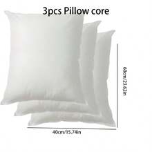 3pcs Ultra Soft & Comfortable Square Throw Pillows - Ergonomic Neck & Back Support, Plush & Cozy, Ideal For Bedroom, Living Room, Hotel Use - Single, High Elasticity, Luxury Style