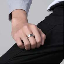 1pc Unisex Stainless Steel Cross Ring, Faith Engagement Wedding Commitment Ring