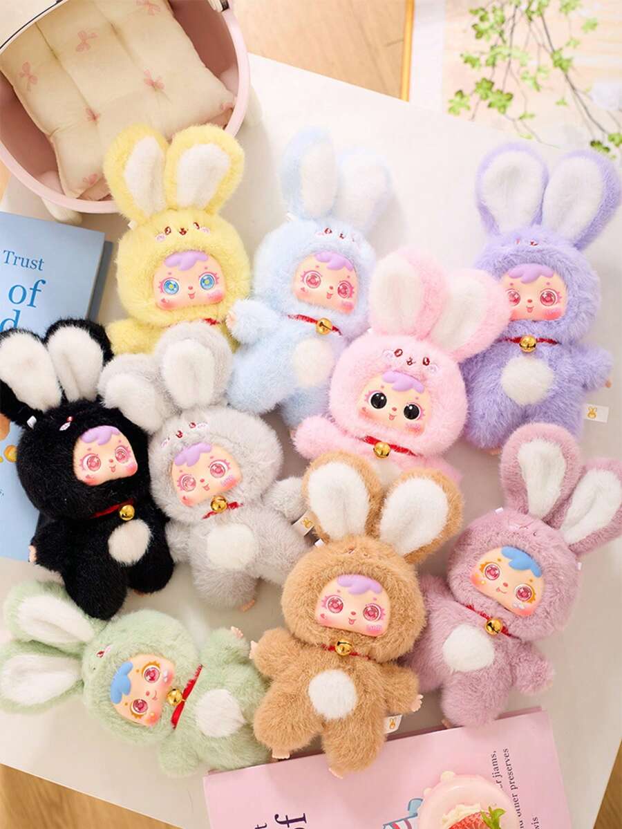 Lucky Rabbit Treasure Paradise Box, Vinyl Plush Pendant, Ula Weather Series Box Keychain, Kawaii 1 Of 9 Possible Mystery Collectible Cute Soft Animal Charm Birthday Gift - Multicolor - View 1