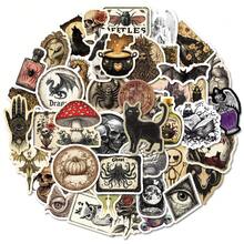 50Pcs Vintage Stickers Goth Stickers Cool Stickers Mushroom Stickers Mushroom Decor Mushroom Gifts Skull Stickers Vinyl Waterproof Stickers Stickers For Water Bottle, Hydroflask, Guitar, Luggage, Phone, Case, Laptop, Skateboard, Gift - Multicolor - View 10