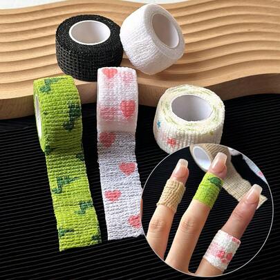 透气弹性无纺布手指绷带，柔韧关节保护带，适用于美甲和手部防护