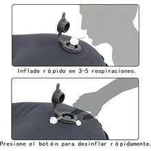 Azuldimen Almohadas inflables ultraligeras para Acampar: Almohada ergonómica comprimible para Soporte Lumbar y para el Cuello Mientras acampa, Hace mochileros, Caminatas (Azul) - Azul - Ver 6