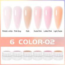 XEIJAYI 6pcs Nail Extension Gel Non-stick Hand Phototherapy Quick Building Gel Soak Off UV Led Nail Gel For Home Salon Use - MultiWarna - View 10