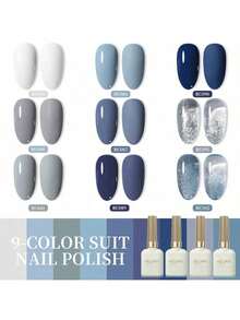 XEIJAYI 9支装15毫升凝胶指甲油套装，流行色凝胶指甲油套装，可卸UV/LED凝胶指甲油，适用于家庭美甲沙龙美甲圣诞节DIY美甲 - 彩色 - 查看 6