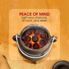 Sunlight® Charcoal Tablets For Incense Quick Light Charcoal Tablets Charcoal Disk Lights 33 Mm Resin Burner Rolls Charcoal Burner Instant Fire Coal Tablet 100 Count (Pack Of 1 )