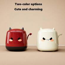 Creative Cute Desktop Trash Can, Small Demon Shaped With Tail, Desk Storage Box, Essential Garbage Can