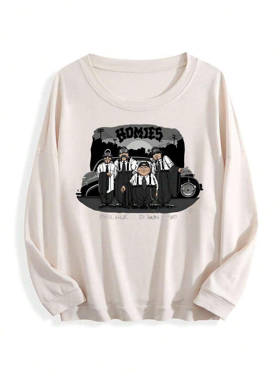 Homies Pachuco  Ese Retro Crewneck - 杏色 - 查看 1