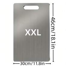 1 件优质钛合金切菜板 - 双面设计，不锈钢，适用于厨房和餐厅，厨房切菜板，日本双面医用级钛切割垫 - 高级卫生且耐用