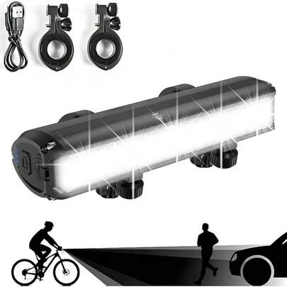 Luces para Bicicleta Recargable 2800 Lúmenes 6600mAh con Luz Trasera Recargable, luz para Bicicleta superbrillantes