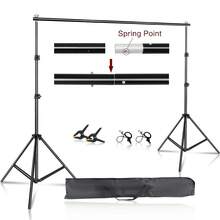 Kit de soporte de fondo de fotografía SH con sistema de soporte ajustable, fondos para estudio fotográfico, marco de pantalla verde Chromakey - Normal - Ver 1
