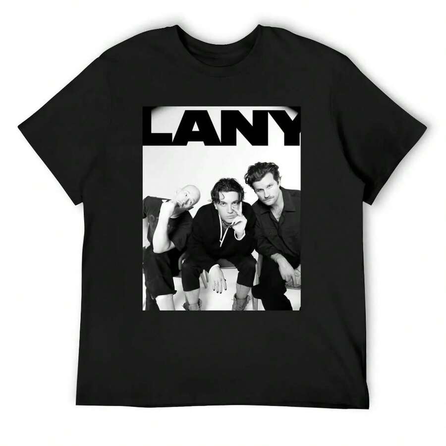 LANY T-Shirt Customs T-Shirts Oversize Funny Costumes Cotton T Shirt Men - Black28 - 查看 1