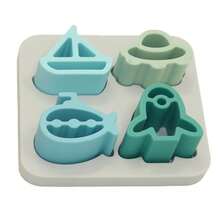 1 件婴儿玩具，硅胶堆叠拼图玩具，儿童益智玩具，从小培养宝宝的动手能力，花朵、飞机、轮船、星星月亮拼图，婴儿礼物，圣诞礼物，男孩和女孩的玩具，早教板和感官玩具