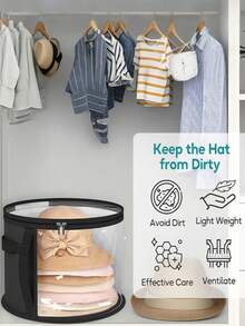 1 Piece Foldable Multi-Functional Scarf, Towel, Hat, Sock, Toy, Clothing Storage Bucket, Wardrobe Storage Wonder, Travel Portable Storage Bag, Accessory Storage BagFoldable Hat Storage Box With Reinforced Handle, Double Zipper Closet Organization And Storage Clothes Organizer Bedroom