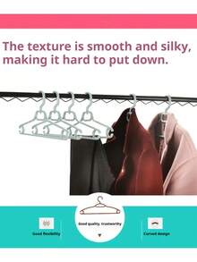 5 Packs Non-Slip Plastic Hangers, Slim Space-Saving Design, Durable Standard Hangers For Shirts, Skirts, Coats - Home Organization Essentials