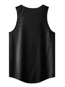 新款轻盈透气竹纤维休闲运动无袖上衣，速干圆领宽松背心，夏季必备