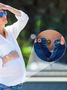 6pcs Pants Waist Extender, Universal Jeans Waist Adjustable Buckle, Waistband Extender Buttons, Pants Waist Stretching Buttons, Easy To Use Without Sewing, Maternity Pants Extender, Available In 1/2/4/6pcs