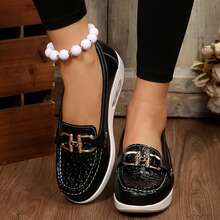 Womens Shoes Walking Flats Non Slip Dressy Occasions Driving Lightweight Flexible Comfort - màu đen - Xem 4