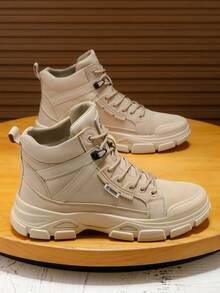 Giày thể thao thường ngày mới dành cho nam năm 2025, Giày bốt, Giày thể thao ngoài trời, Giày đi bộ đường dài, Khám phá, Xây dựng, Nông trại, Cao bồi, Đa năng - Màu Khaki - Xem 2