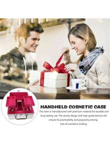 6-Layer Adjustable Aluminum Alloy Portable Makeup Box, Cosmetic Storage And Organization Case