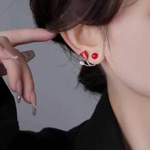 A Pair Of Tulip Earrings For Couples,  For Sensitive Skin, Anniversary Gift, Couple Symbol Set