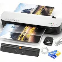 Laminadora Enmicadora Térmica+Cortador de Papel+300 Hojas Laminadoras,Enmicadora Tamaño Carta y Oficio para Casa y Oficina (Rosa) - SL299W - Ver 7