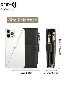 MIYIN Fashion Vintage Women Short Wallet For Daily Multifunction Large Capacity Trifold Credit Card Holder RFID Blocking Wallet For Credit Card/ ID Card/ Coins/ Cash/ Receipts/Photo Ladies Double Zipper Pocket Clutch ,Gifts,Birthday Gifts,Anniversary