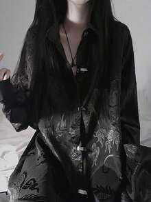 Hanfu Tops - الأسود - مشاهدة 2