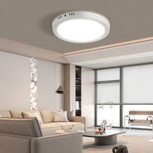 CANMEIJIA 1 件明亮高显示 LED 吸顶灯，现代风格白色吸顶灯，110V 220V LED 房间灯，强电安装，卧室装饰灯，适用于客厅、厨房、餐厅、走廊、商场 - 明裝面板燈 - 查看 5