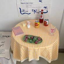 1 件/2 件蓝色格子桌布、书桌盖布、学生宿舍、餐桌照片背景布 - 彩色 - 查看 12