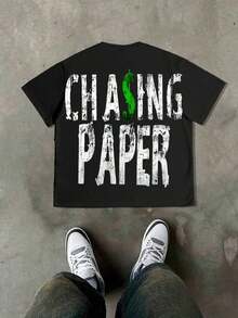 CAMISETAS DE ALGODÓN 100% CON ESTAMPADO DE PERSEGUIMIENTO DE PAPEL, DINERO, PATRÓN Y2K... Presentan un diseño juvenil y a la moda. Llegaron y son perfectos para ropa casual y estilo urbano. Son excelentes regalos para amigos y familiares. Camiseta de cerveza, camisetas divertidas, camisetas de papá, camisetas de Dios, Alien2025 - Negro - Ver 3