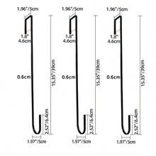 1/3 pezzi Ganci appendicorone extra large e spessi, rastrelliera vintage in ferro nero senza chiodi per decorazione porta, appendiabiti versatile adatto per decorazioni natalizie, autunnali, di Capodanno, decorazioni per la casa, decorazioni natalizie, decorazioni per la stanza, inverno