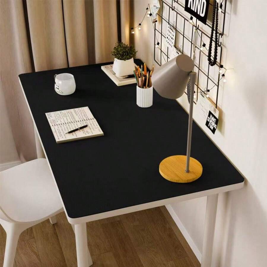 1 pieza Alfombrilla de escritorio lujosa, resistente al agua y a las manchas, fácil de limpiar y recortar, adecuada para escritorio de oficina, escritorio de estudiante, alfombrilla de ratón, escritorio para escribir, protección de superficie de escritorio
