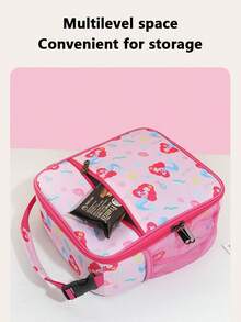 Lonchera aislada reutilizable para niños, adecuada para uso escolar, aislamiento térmico, bolsillos interiores y exteriores, material de lona impermeable, diseño lindo y adorable - bolsa de almacenamiento diario perfecta, para llevar para niños y niñas, suministros de cocina, regalo de Navidad, esencial para volver a la escuela - coche negro - Ver 7