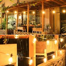 LED Outdoor String Lights, 50 FT Waterproof Patio Lights With 25+2 ST38 Vintage Edison Shatterproof Bulbs, Connectable Dimmable Hanging Lights For Backyard Bistro Cafe Garden Gazebo - Warm White-651723 - ST38-25FT - Xem 5